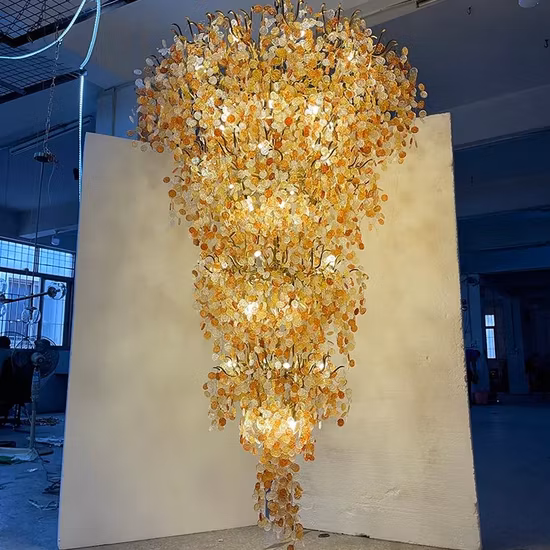 Lampe à suspension en perles de conception moderne, lustre pour projet décoratif