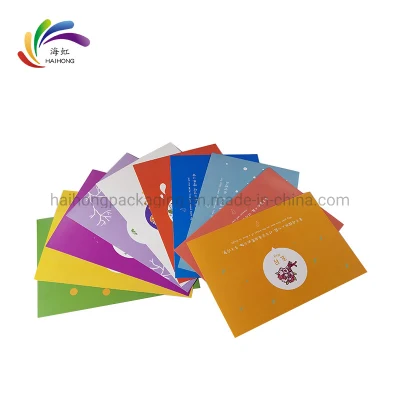 Carte de voeux faite main de papier d'impression colorée recyclable
