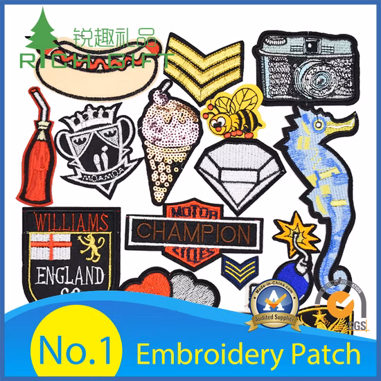 Patch brodé avec logo imitant le code à barres