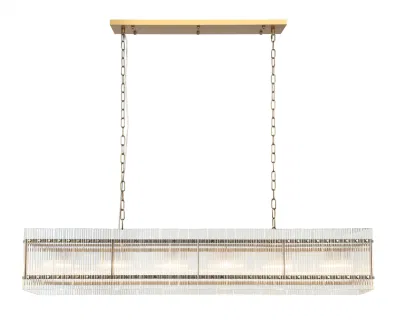 Lampe à suspension rectangulaire en verre de luxe nordique moderne pour projet